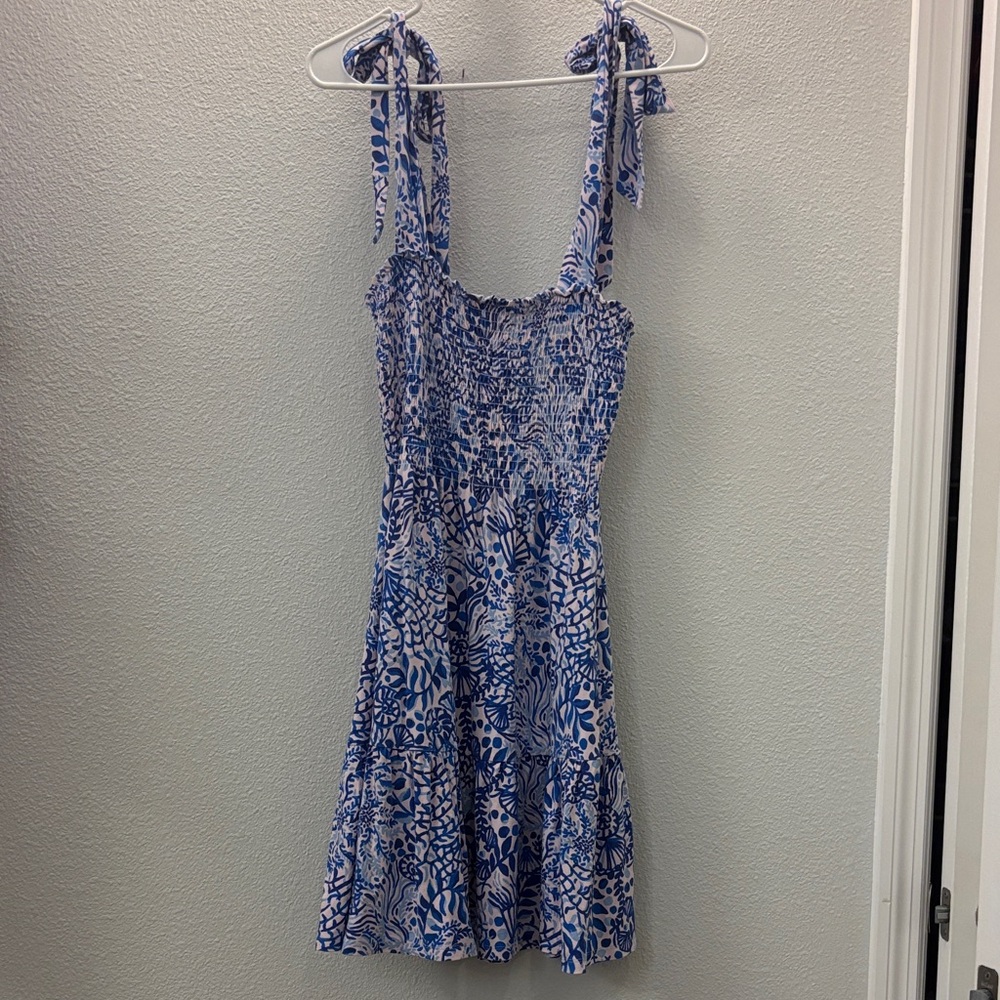 Lilly Pulitzer Kailua Blue and Pink Floral Dress